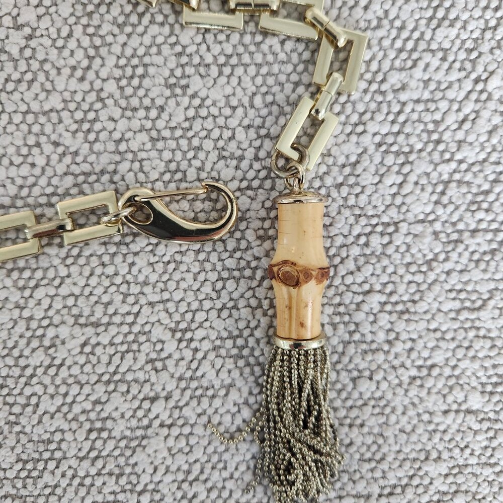 Talbots Gold-tone Square Link Belt - Picture 3 of 4